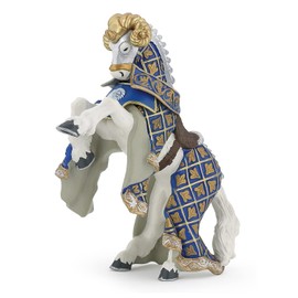 Papo Blue Weapon Master Ram Horse Toy