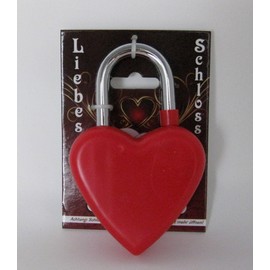 Love Lock Red Heart Love Friendship Suitable for Labelling