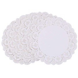 Tim&Lin White Lace Paper Doilies - 8 inch Round Paper Doilies - Disposable Paper Placemats - for Wedding, Birthday, Cakes, Desserts, Tableware Food Decoration, Pack of 100