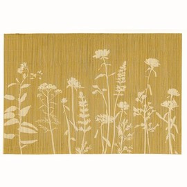 Macosa NO75183_gelb Placemat Set of 4 Bamboo Mustard Yellow 45 cm Square Place Mats Table Decoration Table Mat Table Mat Table Mat Table Mat Table Mat Rectangular Place Mats (Mustard Yellow)