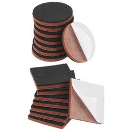 PATIKIL 1.5" Felt Furniture Pads, 16 Pcs Non Slip Furniture Pads Self Adhesive EVA Furniture Feet Non Skid Furniture Grippers for Hardwood Floors Protectors, Black