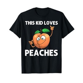 Funny Peach For Kids Boys Dancing Peach Fruit Lover Peaches T-Shirt