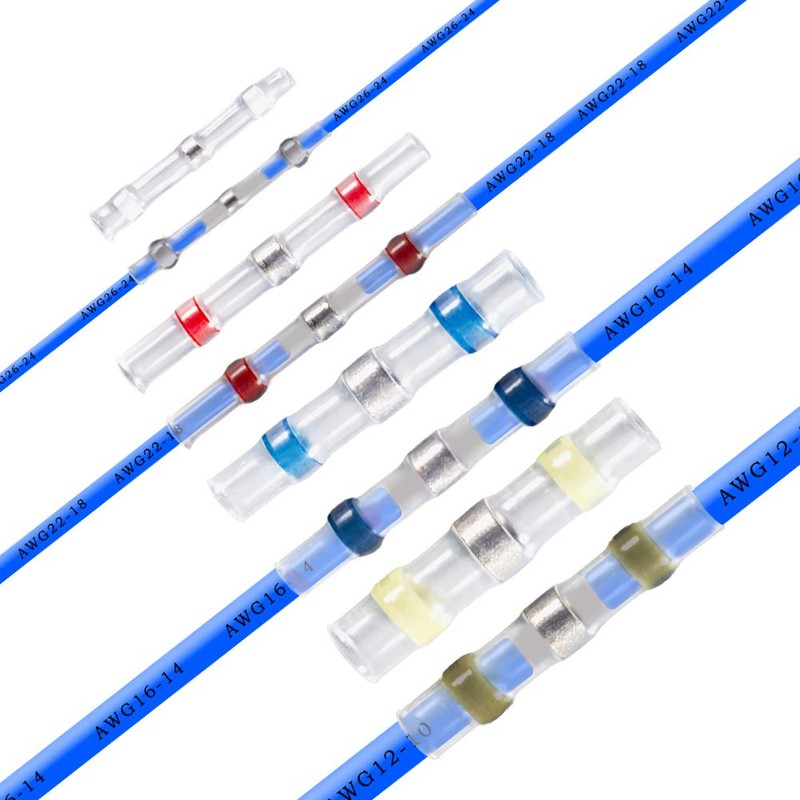 Haisstronica 400PCS White Solder Seal Wire Connectors,Waterproof Wire Connectors, Insulate