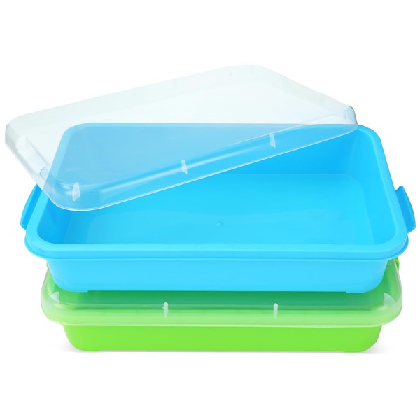AtMini AtMini Sensory Bin Sand Tray with Lid for Toddlers