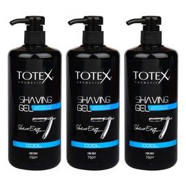 Totex Cool Shaving Shave Gel For Men & Woman - Smooth Clear Transparent Quick Dry Protects Sensitive Skin - Bikini Line Shaving Gel 750 ml (Pack Of 3)