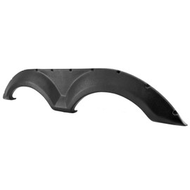 RecPro RV Tandem Fender Skirt | Classic Style | Plastic Trim Moulding | Black (1)