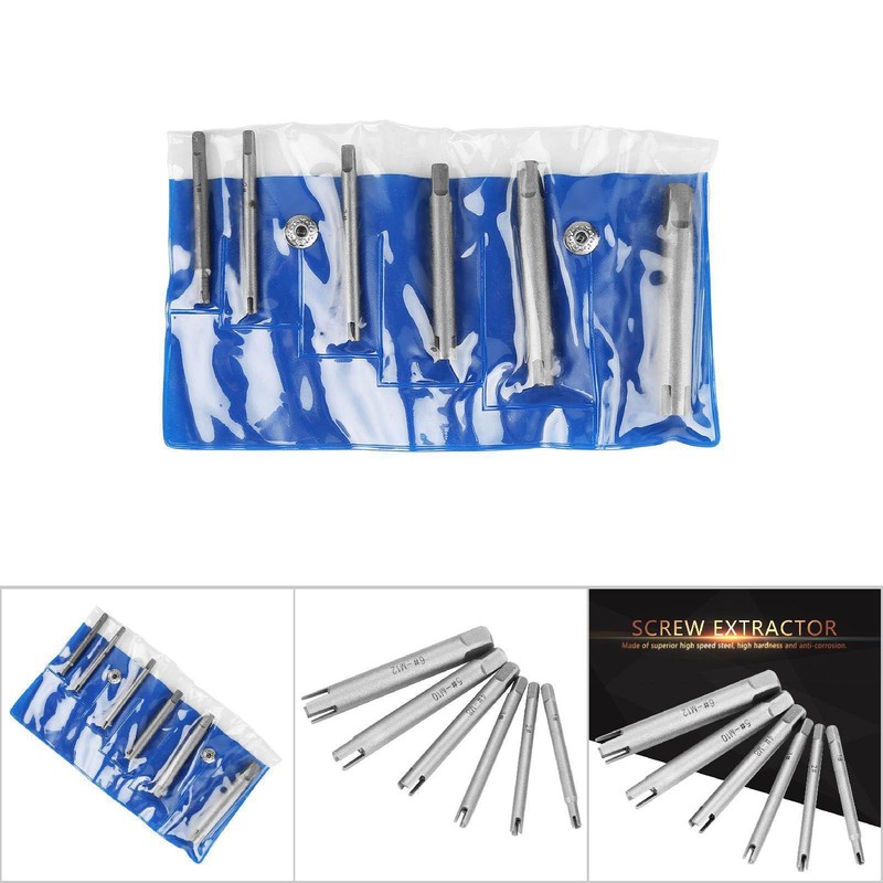 GBSCLOVER Broken Tap Extractor Set 6Pcs, Steel Tap Removal Tool,