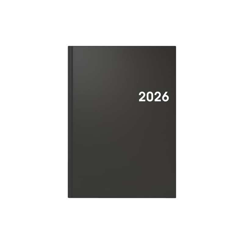 BRUNNEN Buchkalender Mod. 795 2026 | A5, Kunststoff, schwarz