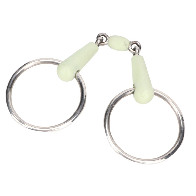 Horse Mouth Bit Stainless Steel Ring Middle Rubber Apple Flavour