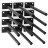 12 Pcs 8" Black Solid Steel Floating Shelf Bracket Blind
