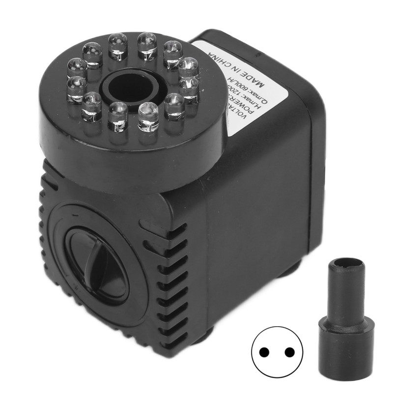 Submersible Fountain Pump With LED Light Water Pump Light for