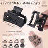 obeoby 12Pcs 1.6-In Small Hair Claw Clips for Women Girl