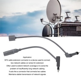 Yunir Conector de Cable para Antena Parabólica, Adaptadores de Extensión SPX a RJ45 para V2 y Accesorios para Router, 1200Mbps con Interfaces RJ45 1 y RJ 2