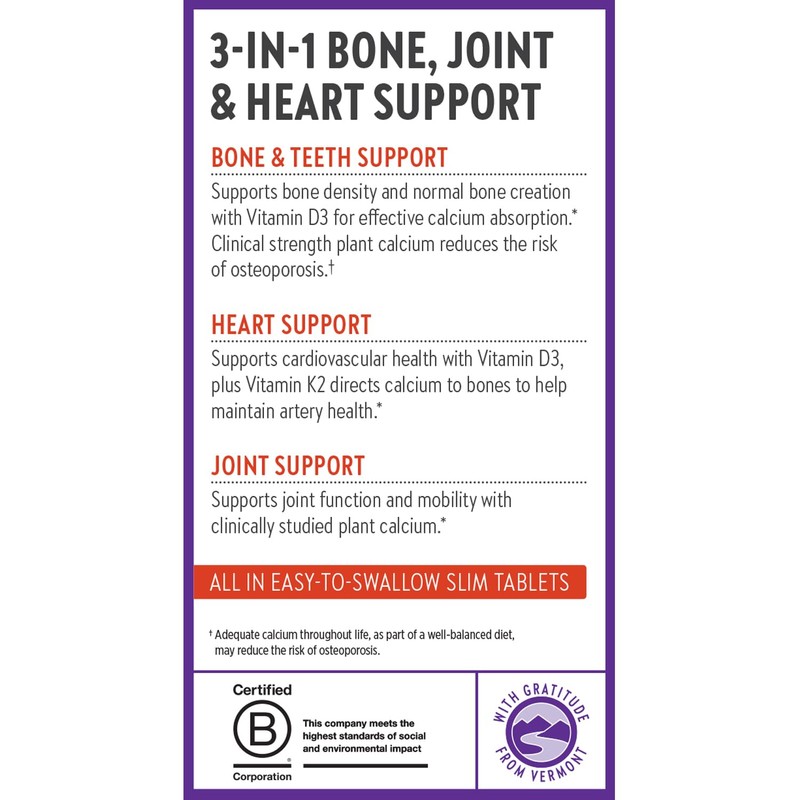 New Chapter Calcium Supplement - Bone Strength Plant-Based USDA Organic