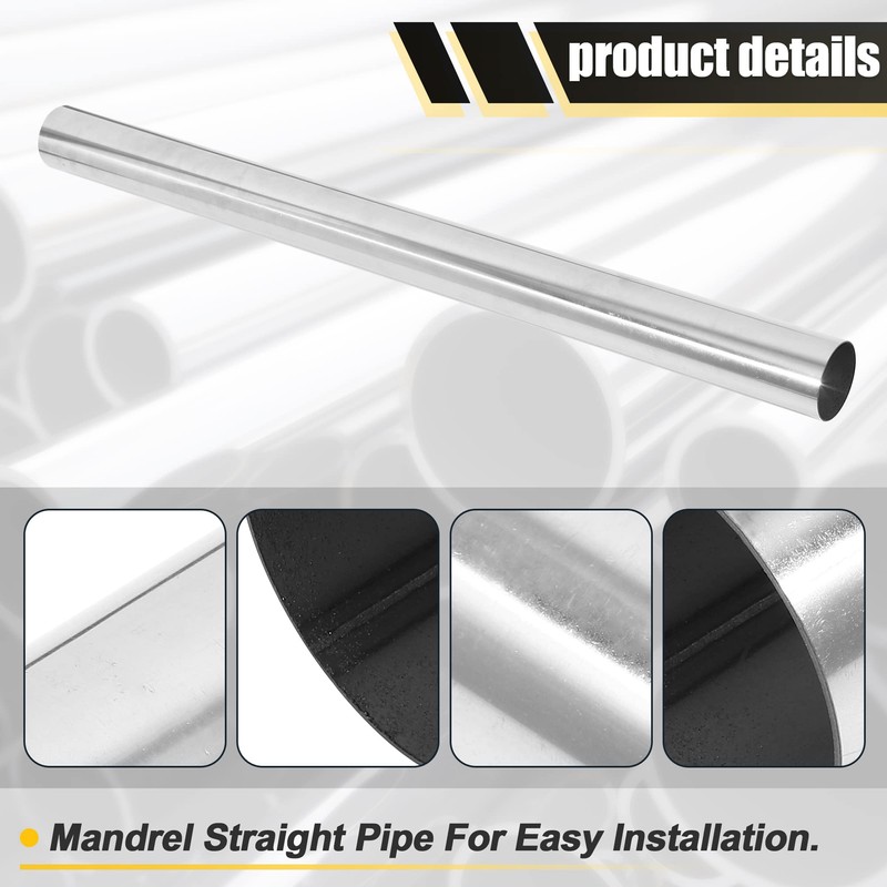 X AUTOHAUX 2pcs Straight 2.25" OD 30" Length DIY Custom