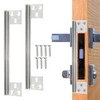Protective Plate Door Handle, Reinforcement Plate for Doors, L-shaped, Stainless