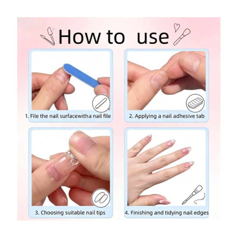 30Pcs Halloween Press on Nails Medium Almond Fake Nails with