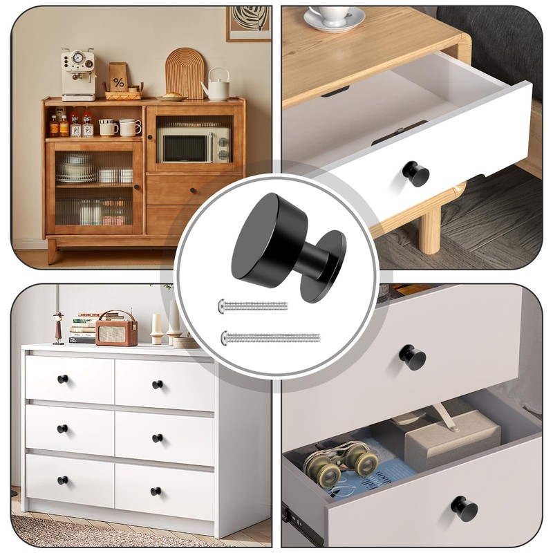 Tauno 10Pack Kitchen Cabinet Knobs Single Hole Kitchen Cabinet Handles,