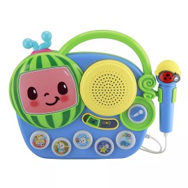 eKids Cocomelon Karaoke Machine Singalong Boombox for Toddlers Real Microphone
