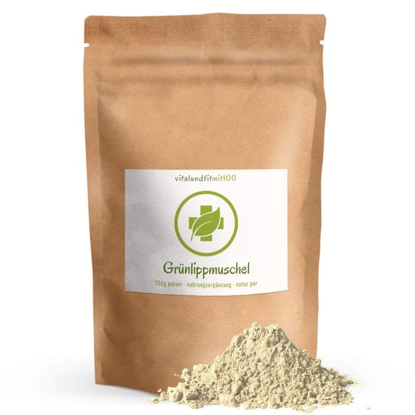 Green-lipped mussel powder - 150 g - Perna canaliculus - rich in omega 3/6 fatty acids - green-lipped mussel powder in proven quality - 100% pure - gluten free, lactose free - without additives and
