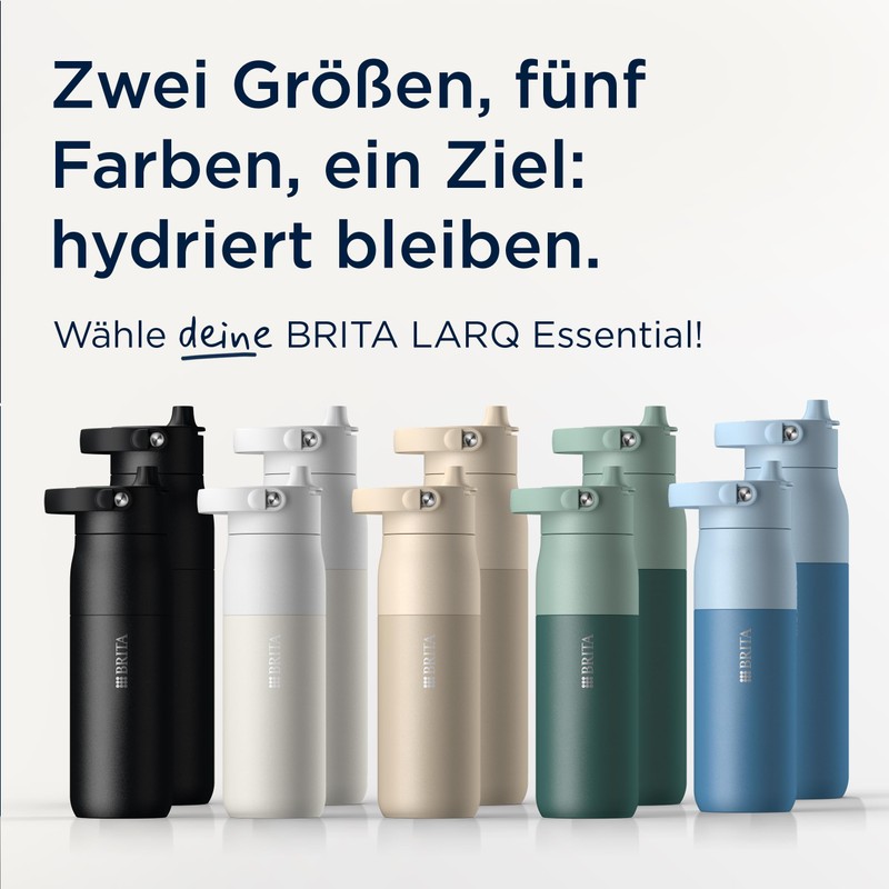 BRITA LARQ Essential Drinking Bottle with Straw (1 Litre) Beige