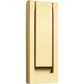 Baldwin 0184 Modern Rectangular Door Knocker from The Estate Collection - Lifetime Polished Brass
