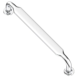 Alzassbg 10 Pack Polished Chrome Cabinet Handles, 5 Inch(128mm) Hole Centers Arch Modern Cabinet Pulls Kitchen Hardware for Cabinets AL3503CP