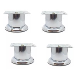 Herrajes Guerrero Pata Tubular Para Mueble Sala 5 Cm Altura Paq De 10 Pzas
