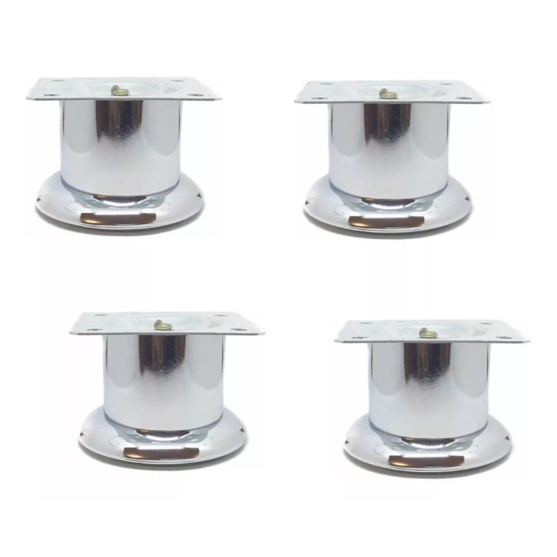 Herrajes Guerrero Pata Tubular Para Mueble Sala 5 Cm Altura