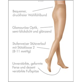 Kunert Women's Glossy Fine Tights Leg Control 70 Denier - Fine