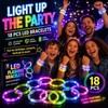18-Pack LED Light Up Bracelets for Party Favors – Flashing