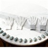 Guantes de baño exfoliantes blancos reversibles para limpieza profunda corporal