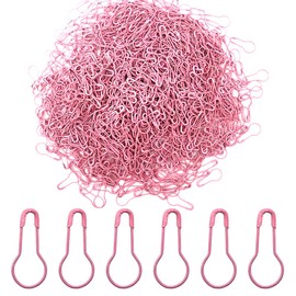 Ruidee 1000 pcs Metal Safety Pins Gourd Pin Bulb Pin Calabash Pin Bead Needle Pin Clothing Tag Pin DIY Home Accessories (Pink)