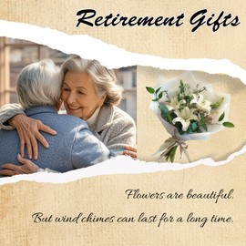 Retirement Gift for Woman Men, 32" Wind Chimes Retirement Gifts 2024, Retired Gifts for Coworker Colleague Boss Teachers Doctors Nurses Friends Dad