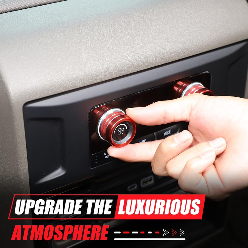 Metal Look Air Conditioner Switch Control Button Knob Cover for