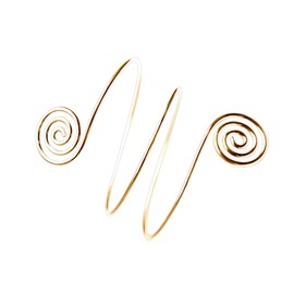 CALLARON 1 x Bracelet for Women Golden Chunky Bracelet Jewellery Spiral Bracelet Spiral Gold Bracelets for Women Bangle Silver Hoop Earrings for Women Golden Bracelet Anklet Rings Silver, Metal, No