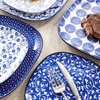 Selamica Porcelain Square Dessert Salad Pasta Plates 7.6 inches ceramic