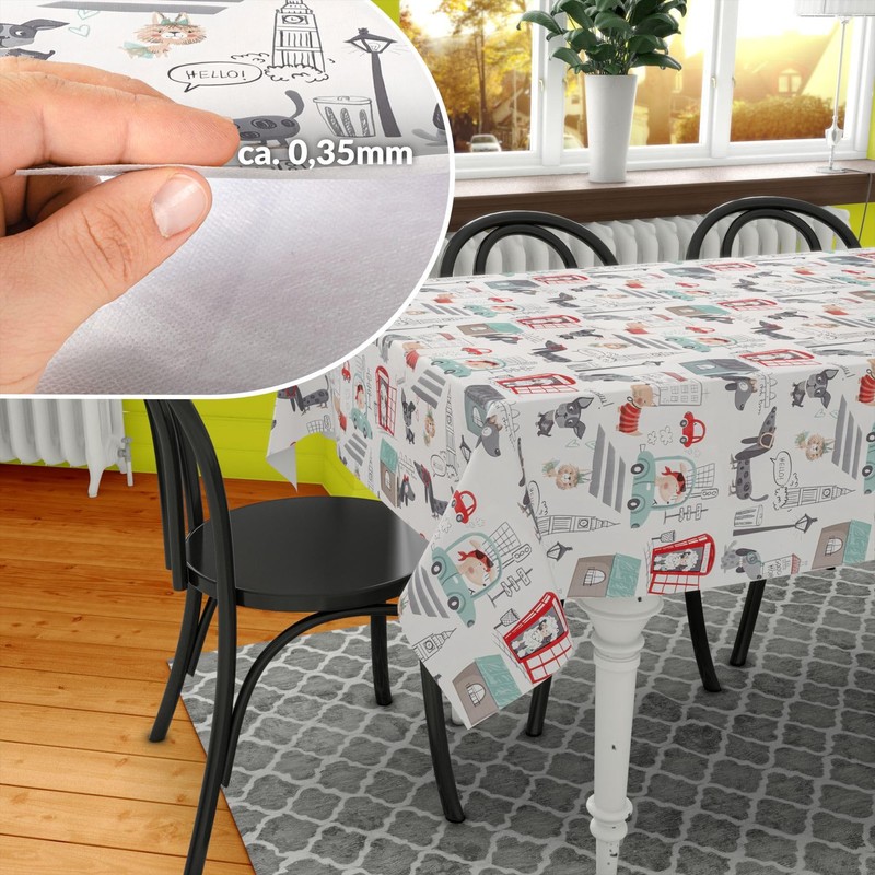 ANRO Oilcloth Tablecloth Washable Wax Tablecloth Plastic Tablecloth Sold by