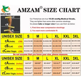 AMZAM® Medical Compression Pantyhose for Women Men, 15-20 mmHg Graduated Compression Tights, Opaque Toeless Compression Stockings Waist High Support Tights for Edema, Varicose Veins, DVT,Beige L