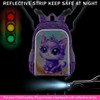 UFNDC 3PCS Cat Preschool Backpack, 16" Cute Moon Bookbag with