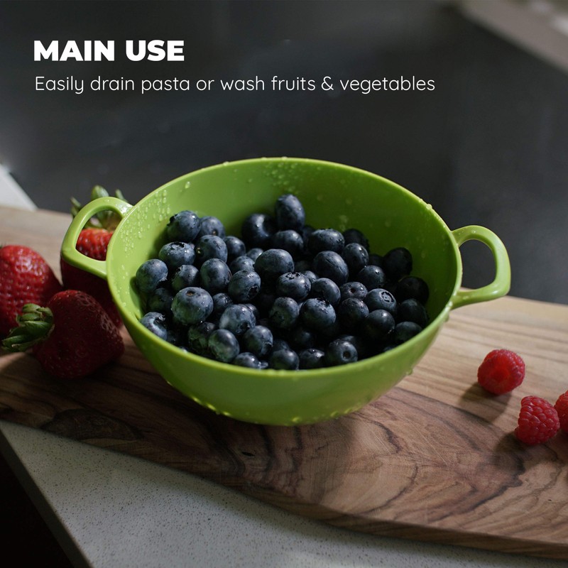 Culinary Elements Mini Plastic Colander with Double Handles – 6