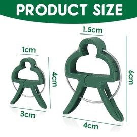 HABNI 20 Stück Pflanzenclips Wiederverwendbare Pflanzenklammern Pflanzenhalter Für Tomaten Rankhilfe Pflanzen Clips Rosen, Rankhilfe Für Kletterpflanzen, Pflanzenhalter, Leichte Fixierung Wiederverwen