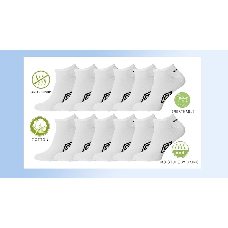 Umbro - 12 pairs Men's Sport Trainer Performance Socks -