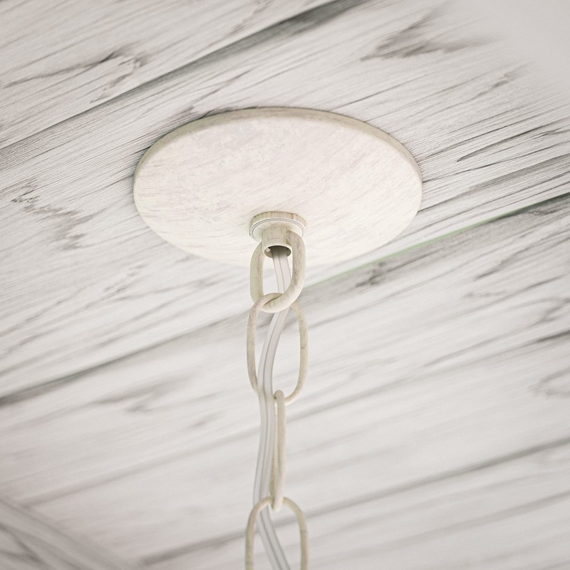 Kenroy Home 93131WW Dumas Chandeliers, Medium, White with Weathered White