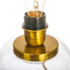Creative Co-Op Modern Table Lamp with Glass Base and Velvet