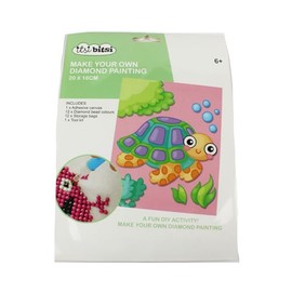 Pracht Creatives Hobby 6050-20051 Diamonds Turtle Design Including Accessories Size Approx. 20 x 16 cm Set for Painting with Glitter Stones, Plastic, Multicolour, One Size