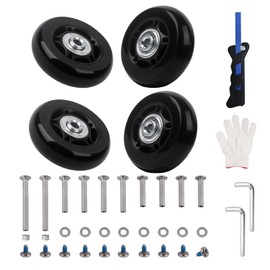 Set of 4 Silent Series Replacement Tire Kit for Wheels, Tire Replacement, Repair, Replacement DIY, Replacement Wheels, Wheel Repair, Cutting Saw Included (Wheel Axle 1.2/1.4/2.4 inches (30/35/60 mm),