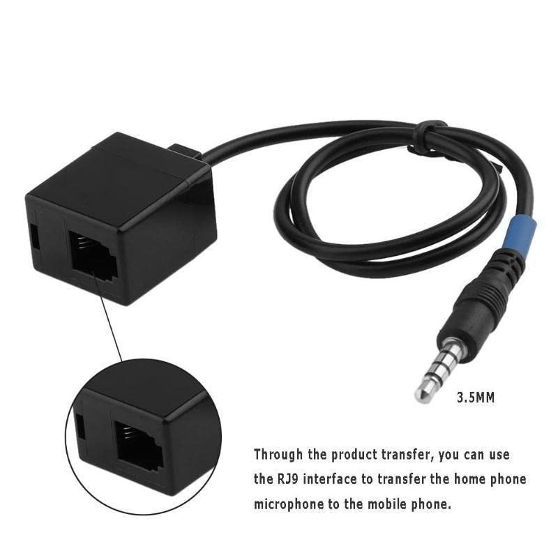 2 Pack Headset Buddy RJ9 4P4C Female to 3.5mm Male
