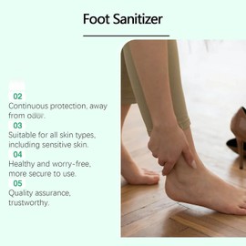 ginolmis 2PCS Foot Sanitizer Spray with Tea Tree Oil,Clear Foot Sanitizer Spray,Tea Tree Oil Feet Spray, Foot & Shoe Freshness,Quick-Drying & Travel-Friendly,100 ml/3.5 oz