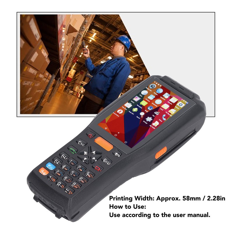 Receipt Printer Scanner 4in Touch Screen Thermal Printer Barcode Scanner